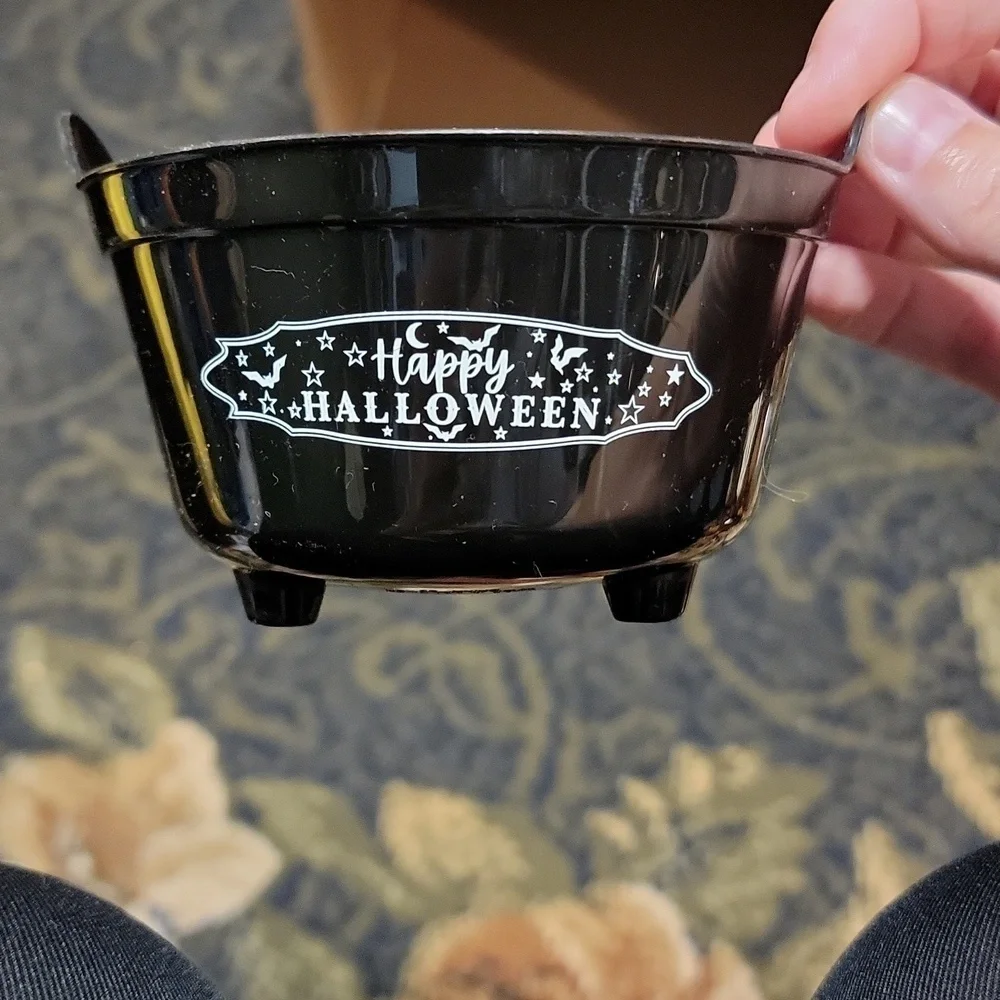 Halloween Decor Witch that hangs, 3 Happy Halloween buckets, Tray with spiders